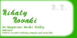 mihaly novaki business card